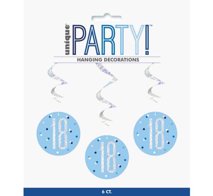 Blue Hanging 18 Swirls