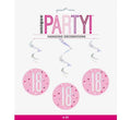 Pink Hanging 18 Swirls
