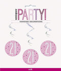 Pink Hanging 21 Swirls