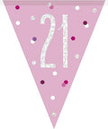 Pink & Silver Flag Banner - 21