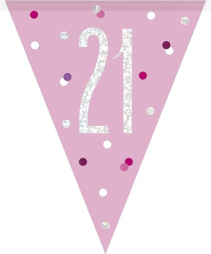 Pink & Silver Flag Banner - 21