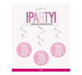 Pink Hanging 30 Swirls