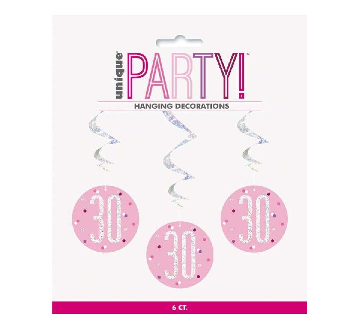 Pink Hanging 30 Swirls