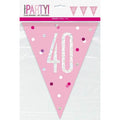 Pink & Silver Flag Banner - 40