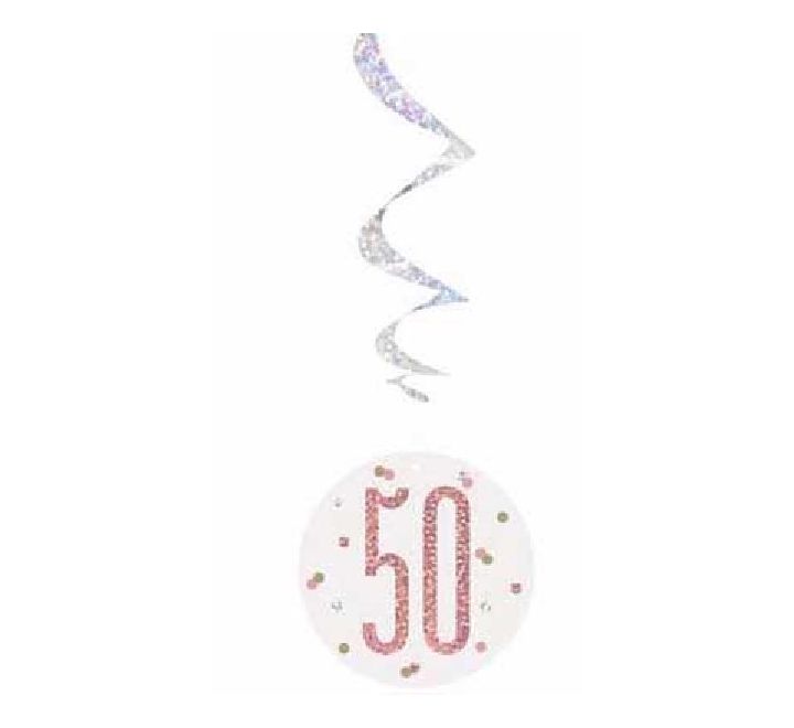 Rose Gold Hanging  50 Swirls