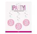 Pink Hanging 50 Swirls