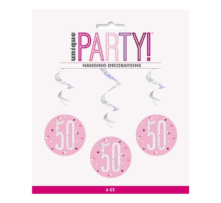 Pink Hanging 50 Swirls