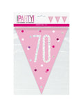 Pink & Silver Flag Banner - 70