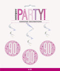Pink Hanging 90 Swirls