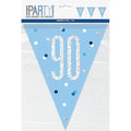 Blue & Silver Flag Banner - 90th