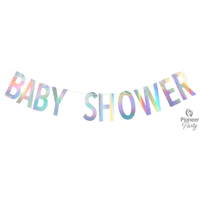 Baby Shower iridescent Banner