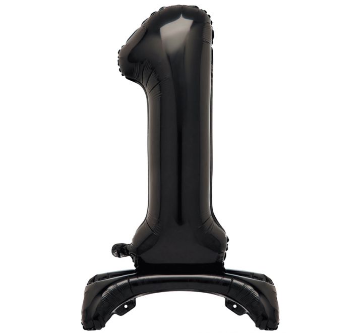 Black Foil Standing Number 1