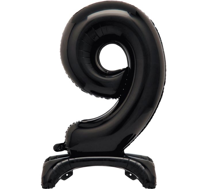 Black Foil Standing Number 9