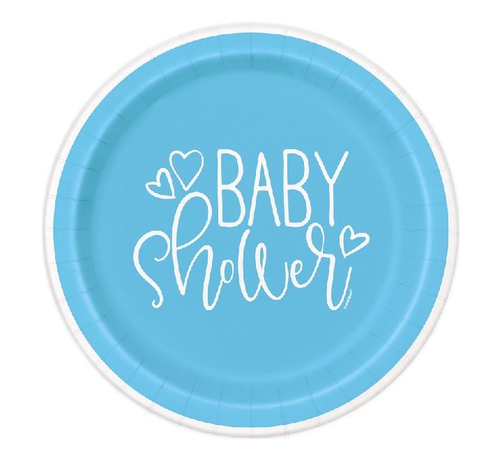 Blue Baby Shower Plates 8ct