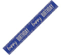 9ft Confetti Blue Happy Birthday Banner
