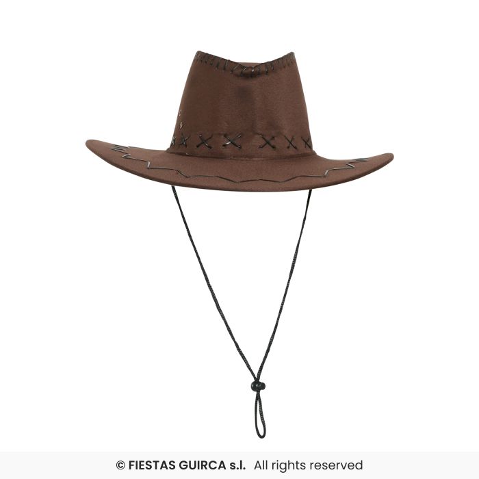 Brown Stitched Cowboy Hat
