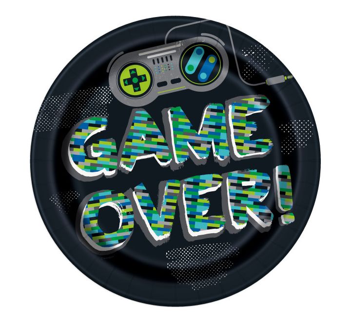 Game Over Plates 8ct