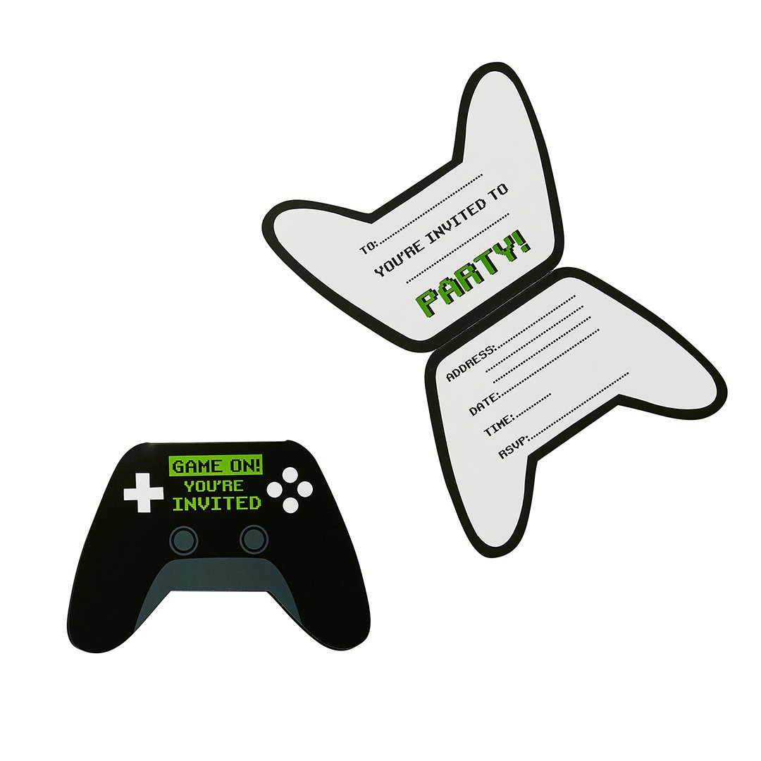 Game Controller Party Invitations 10pk