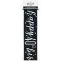 Happy 40th Birthday Banner Black & Silver 9ft