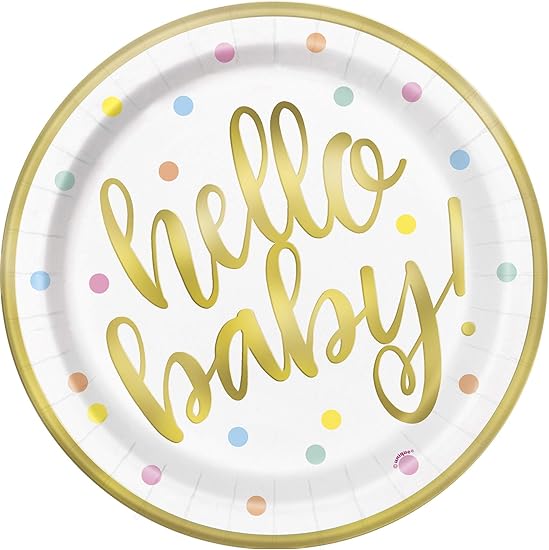 Hello Baby Plates 8ct