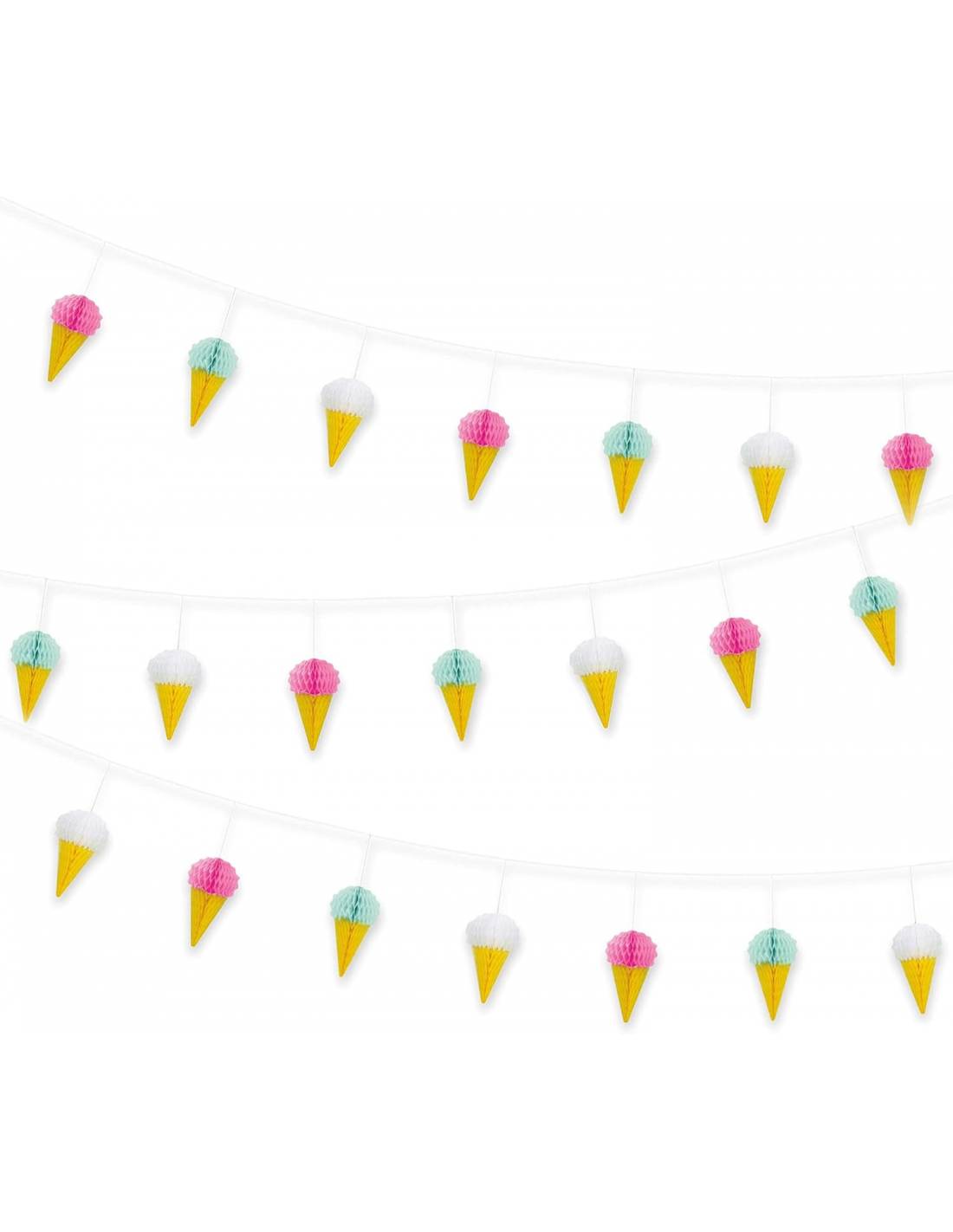 Ice Cream Honeycomb Garland 7ft