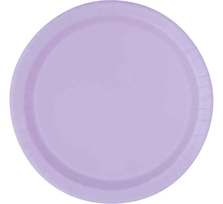 Lavender Paper Plates 16ct