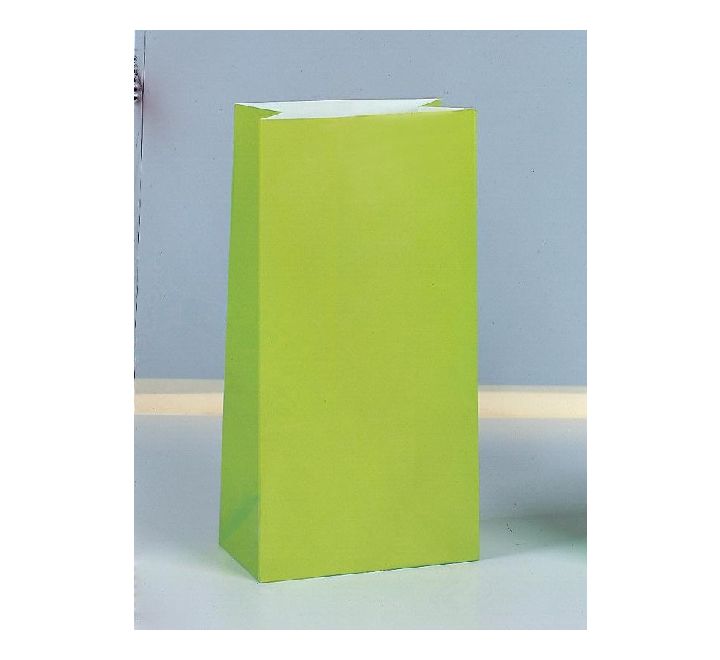 Green Paper Bags 12ct