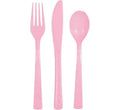Lovely Pink Plastic Cutlery 18ct