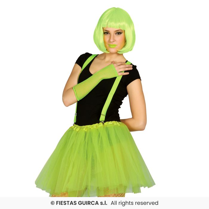 Neon Green Mesh Gloves 26cm