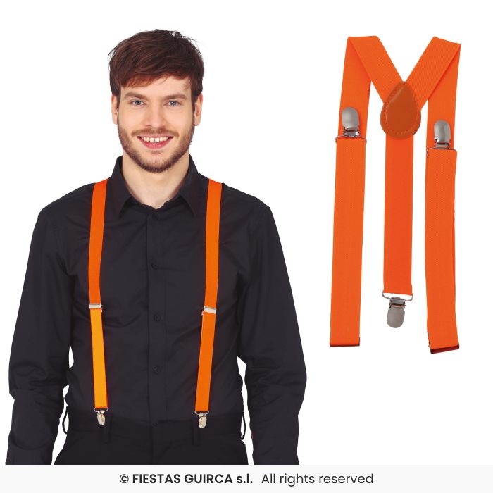 Neon Suspenders - Orange