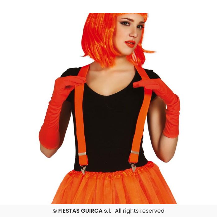 Neon Suspenders - Orange