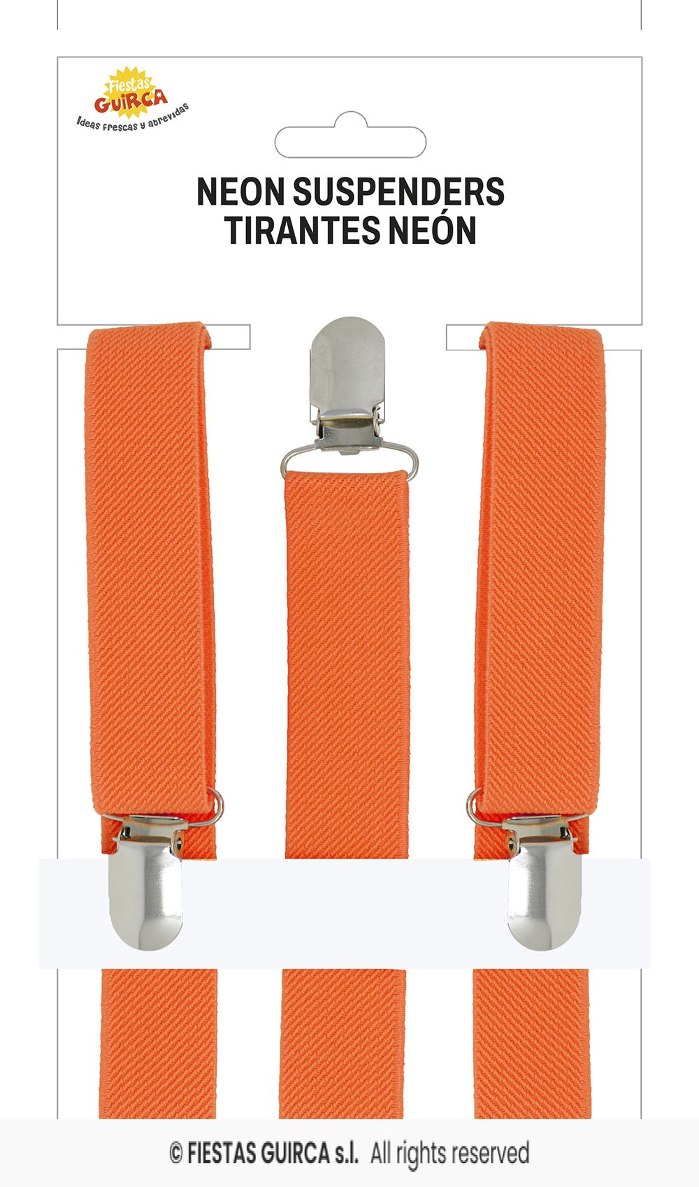 Neon Suspenders - Orange