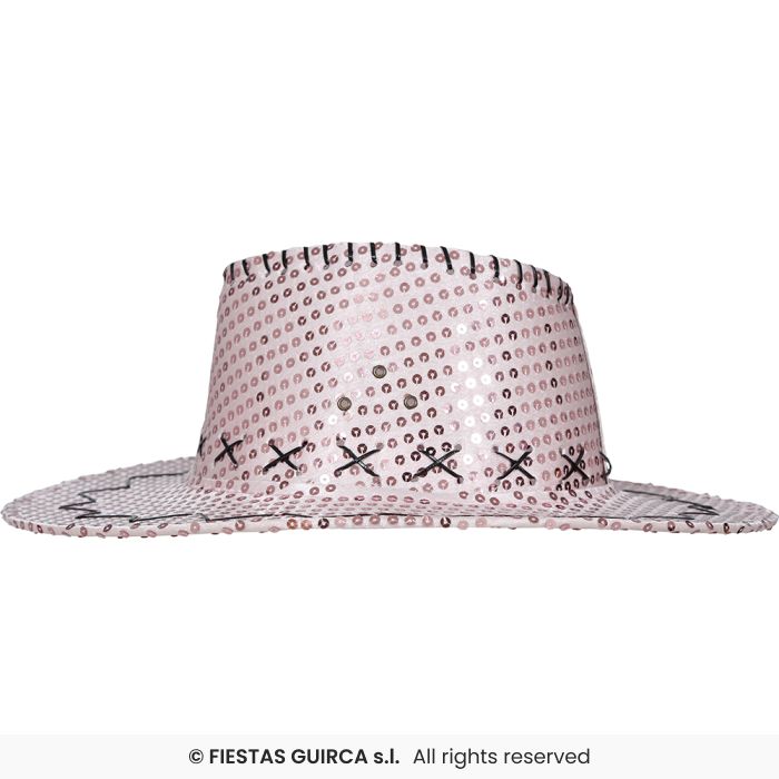 Pink Sequins Cowboy Hat