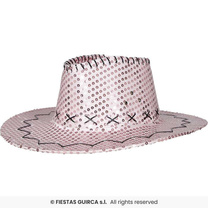 Pink Sequins Cowboy Hat