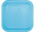 Powder Blue Square Paper Plates 16ct