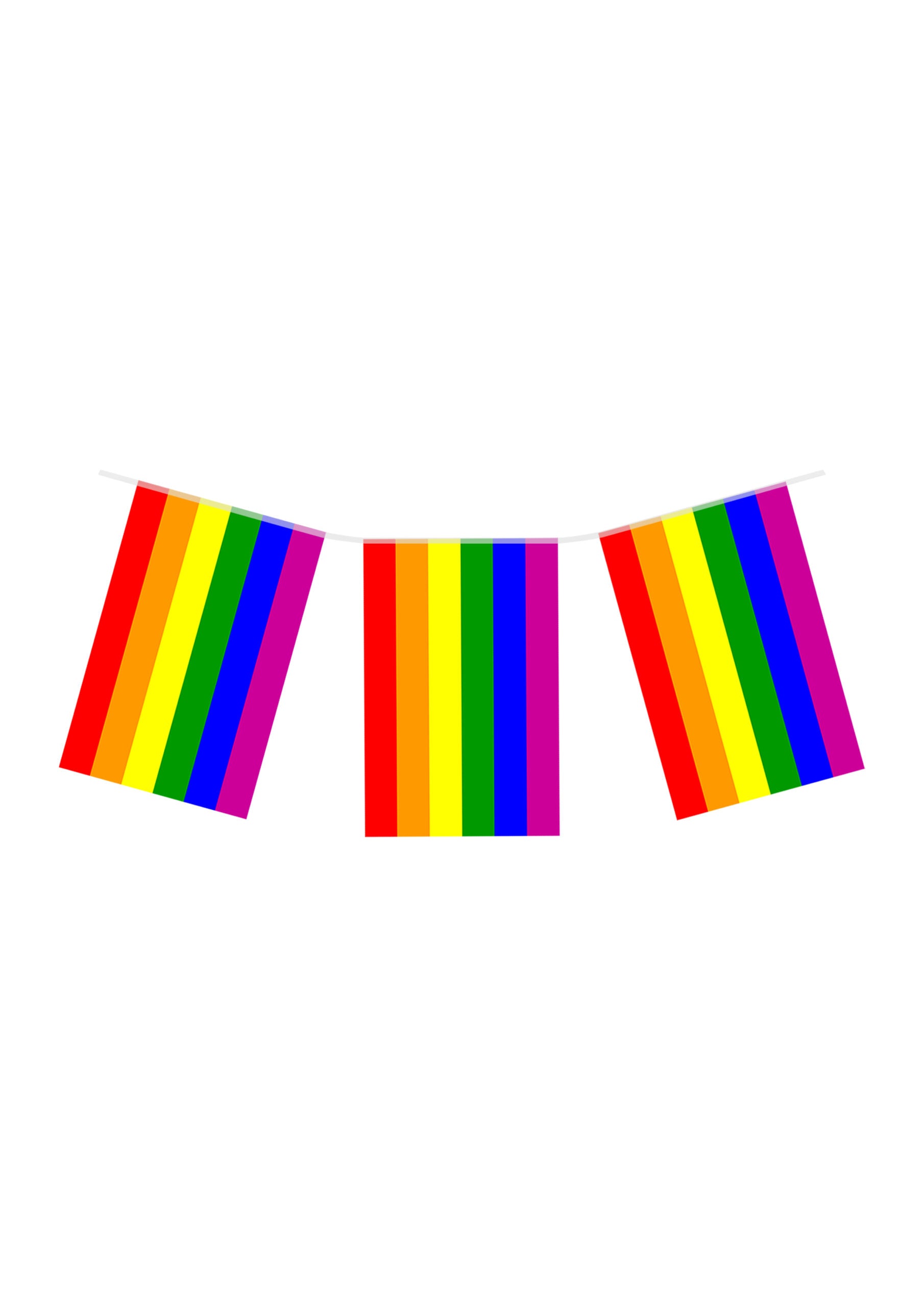 Pride Flag Nylon Bunting 7m