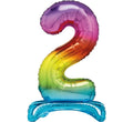 Rainbow 2 free standing 30" foil balloon