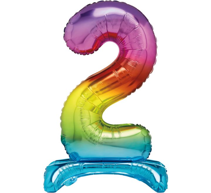 Rainbow 2 free standing 30" foil balloon
