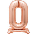 Rose Gold 30" Stand Alone Foil Number 0