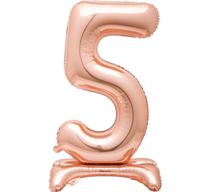 Rose Gold 30" Stand Alone Number 5