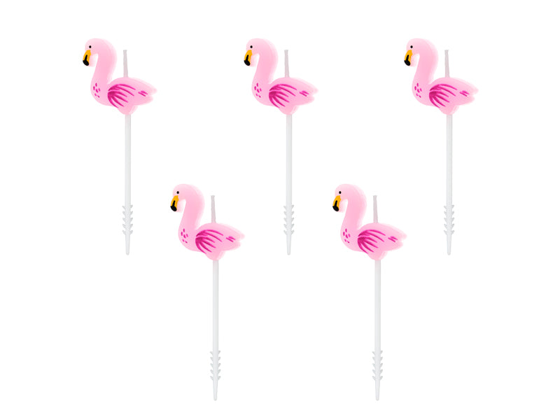Flamingo Candle Set of 5