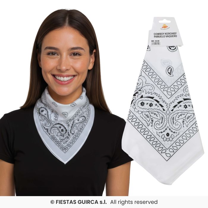 White Cowboy Bandana