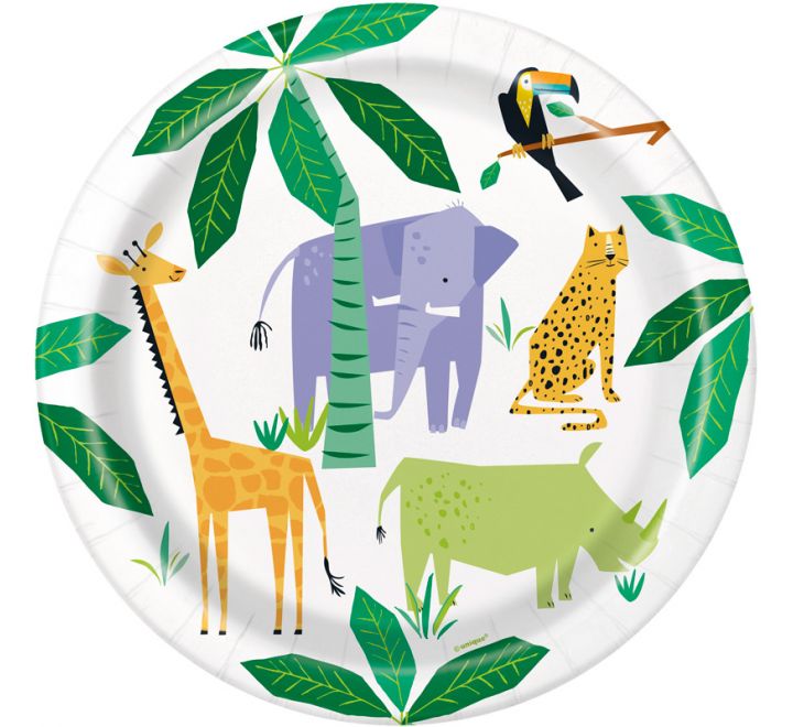Animal Safari Plates 8ct