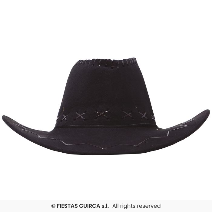 Black Stitched Cowboy Hat