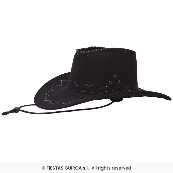 Black Stitched Cowboy Hat