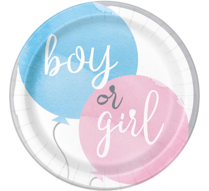 Boy or Girl Plates 8ct