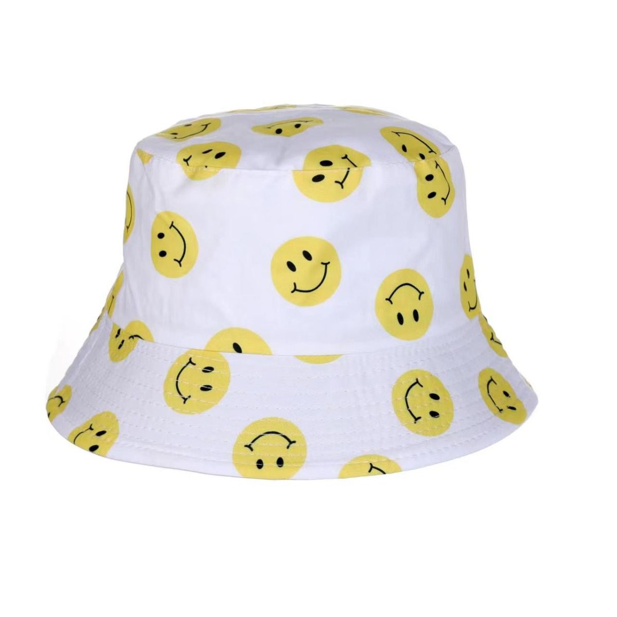 White Smiley Bucket Hat