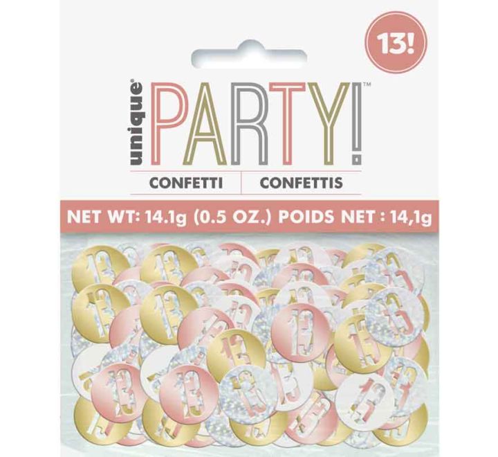 Glitz Rose Gold 13 Confetti