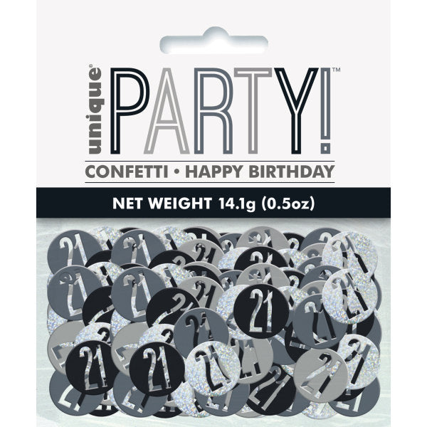 Glitz Black 21 Confetti