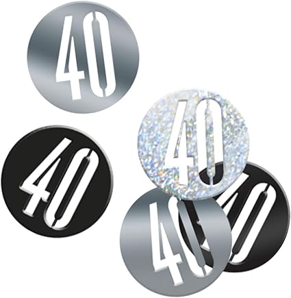 Glitz Black 40 Confetti